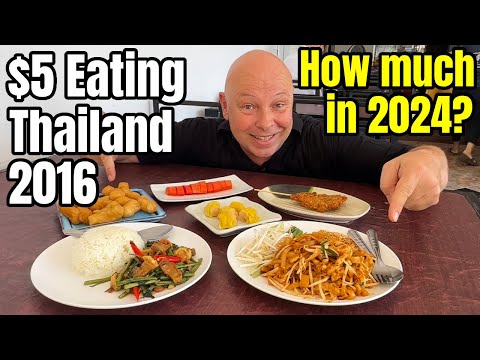 Thai Street Food PRICE CHECK: EATING $5 FOR A DAY IN 2016, HOW MUCH NOW?