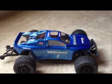 Traxxas Rustler VXL with Desert Rat body and light upgrades