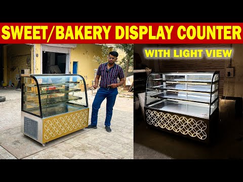 Stainless Steel Rectangular Cake Display Counter, For Restaurant