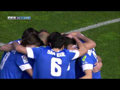 Gol de Aduriz (1-3) en el Osasuna - Athletic Club - HD