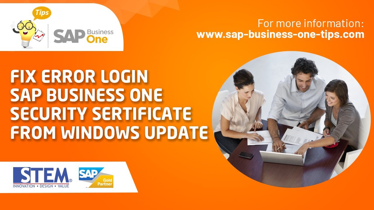 Fix SAP Login Error – Windows Update Security Cert