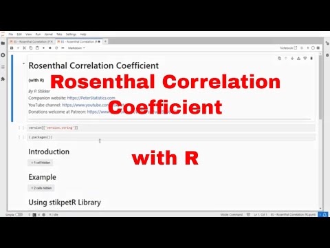 R - Rosenthal Correlation Coefficient with stikpetR