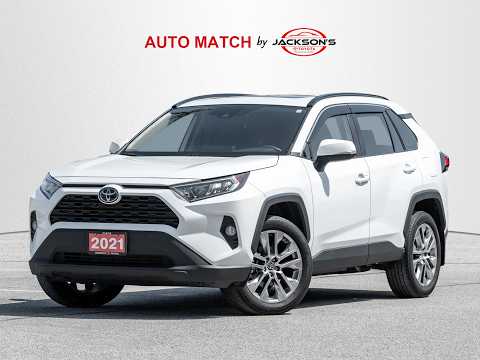 2021 Toyota RAV4 XLE AWD in White for sale at Jackson's Toyota in Barrie, ON