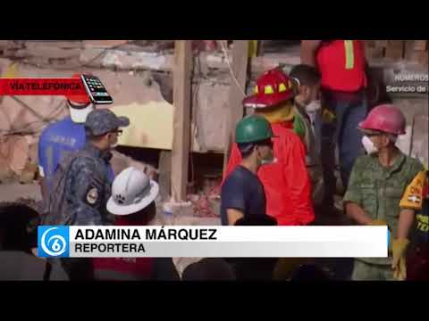 Adamina Márquez reportando desde el Colegio Enrique Rébsamen en Coapa