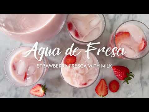 Agua de Fresa | Strawberry & Milk Mexican Drink