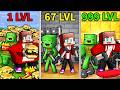 JJ and Mikey: From FAT To STRONG Evolution in Minecraft!