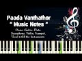 Paada Vanthathor Ilamai Kaalangal Piano Guitar Flute Saxophone Voilin Notes