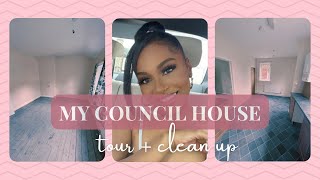 MY COUNCIL HOUSE JOURNEY - EP 1: empty house tour, deep cleaning with friends + more!