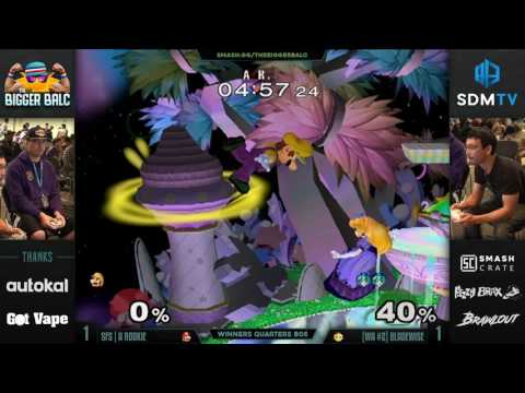 The Bigger Balc - A Rookie (Mario) vs. Bladewise (Peach) - SSBM Top 32 Winners Quarters - Melee