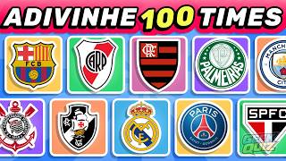 ⚽ ADIVINHE 100 TIMES PELO ESCUDO | Quiz de Futebol #geekquiz