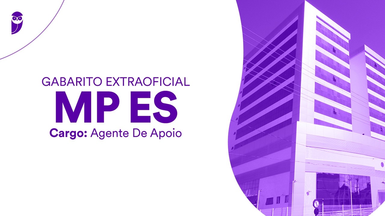 Gabarito Extraoficial MP ES - Agente de Apoio