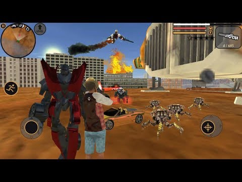 ► Vegas Crime Simulator #25 | Vegas Flying Superhero Crime City Robot Battle Spider Bot Unlocked