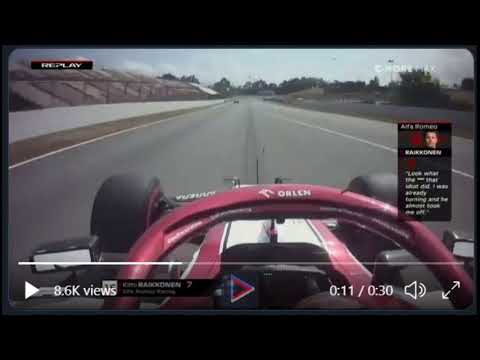 Kimi Raikkonen 2020 Spanish GP ANGRY radio GROSJEAN