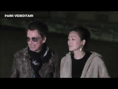 Gong Li 巩俐 & husband Jean Michel Jarre @ Paris Fashion Week 2 october 2022 show L'Oréal