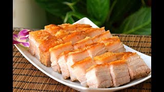 Siu Yuk, Chinese Crispy Roast Pork Belly: Hong Kong Chacaanteng-style Cantonese pork, at home (烧肉)