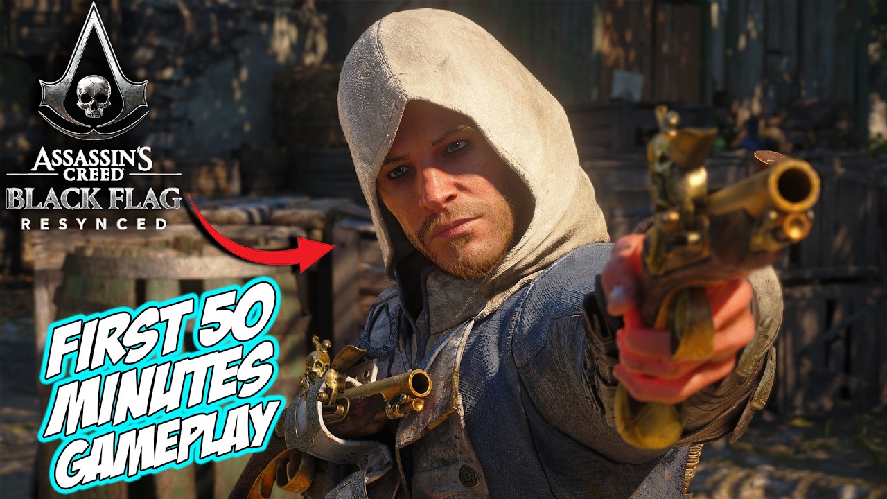 Assassin's Creed Black Flag Resynced - First 50 Minutes PS5 4K Gameplay