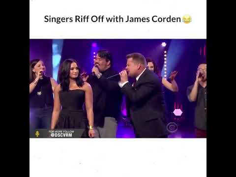 Singers riff off with james corden