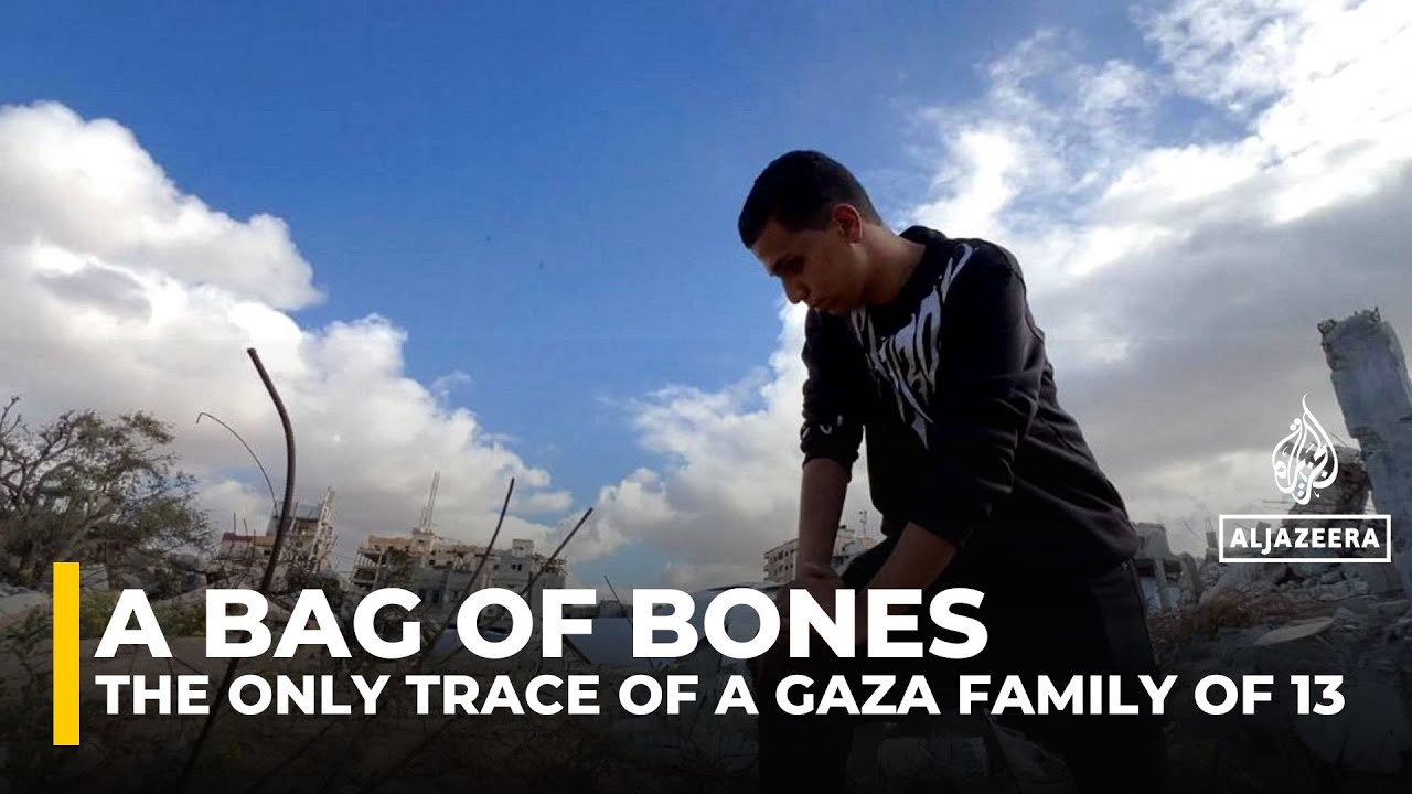 A bag of bones: The only trace of a Gaza family of 13