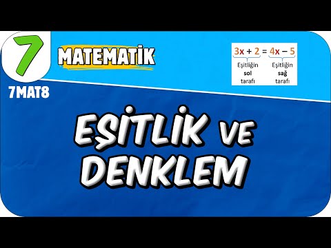 Eşitlik ve Denklem 📘 7. Sınıf Matematik #2025