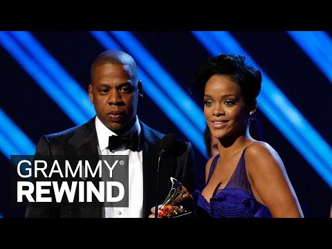 Witness Rihanna Accept Her First-Ever GRAMMY Win With JAY-Z For "Umbrella" | GRAMMY Rewind