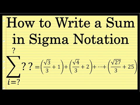 Summation Formulas and Sigma Notation - Calculus