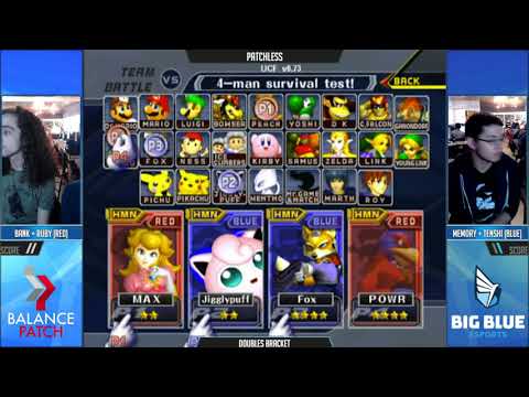 Patchless SSBM - Ruby/Bank (Red) vs. Memory/Tenshi (Blue) - Melee Doubles WR1