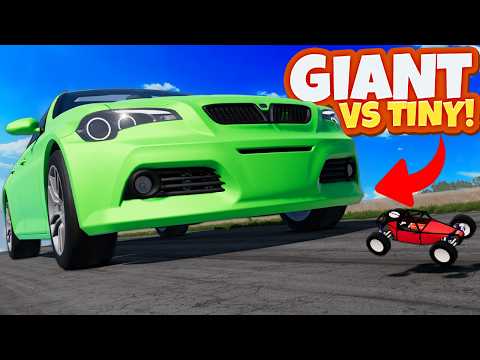TINY vs GIANT Cars Survive an INSANE Mountain Challenge! (BeamNG Drive)
