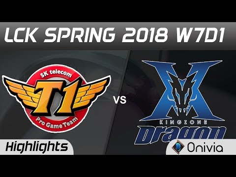 SKT vs KZ Highlights Game 1 LCK Spring 2018 W7D1 SK Telecom T1 vs KingZone DragonX by Onivia