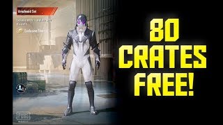 Complete Your 1 100 Achievement In Pubg Mobile Without Celebrating - can we get the arachnoid set opening 80 crates for 0 uc pubg