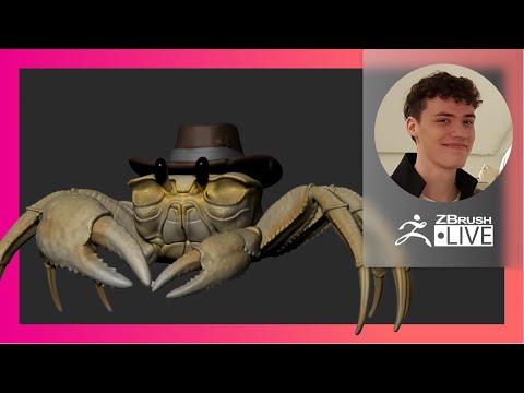 Organic Character & Creature Sculpting: Crab Cowboy - Luc Tschopp - ZBrush 2021.7
