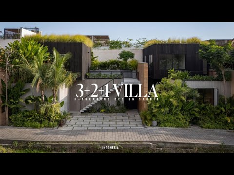 Inward-Facing Tropical Villa with Modular Living Units | 3+2+1 Villa