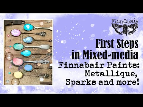 Mixed Media Mondays: Finnabair Paints  - Metallique, Opal Magic and Sparks