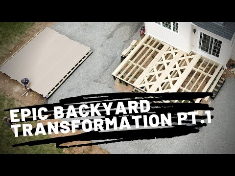 Epic Backyard Makeover PART 1 - Project Planning, Patio Prep, and Deck Framing