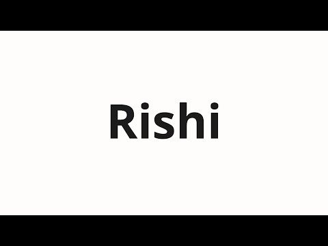 How to pronounce Rishi
