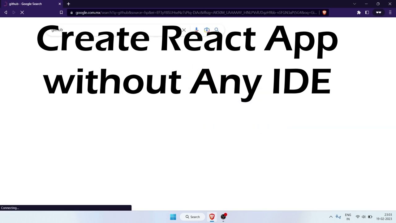 Create React App without VS Code | GitHub Codespaces