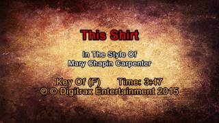 Mary Chapin Carpenter - This Shirt (Backing Track)