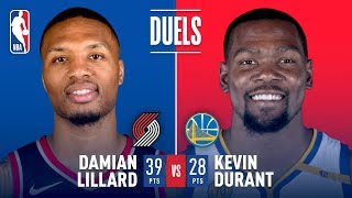 Damian Lillard - Portland Trail Blazers - Kevin Durant - Golden State Warriors