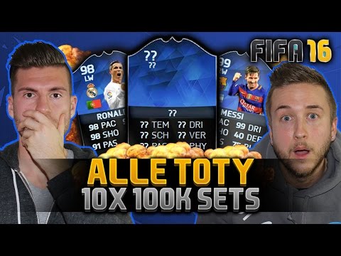 TOTY Pack Opening 10x 100k Packs !! Fifa 16 48000 Fifa Points