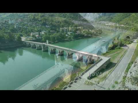 Visegrad from above by drone 4K