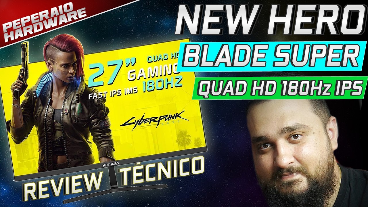 Monitor New Hero Blade Super: Quad HD IPS 180 Hz FAST IPS, o mais RÁPIDO dos White Label até agora..