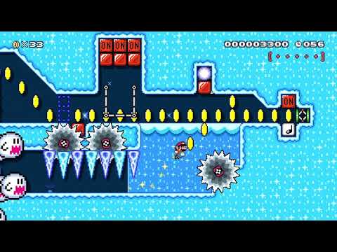 Snowy Night SpeedRun 3 ! [60s] by ★RomySMM★ツ 🍄 Super Mario Maker 2 ✹Switch✹ #ayw