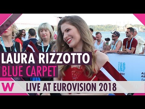 Laura Rizzotto (Latvia) @ Eurovision 2018 Red / Blue Carpet Opening Ceremony