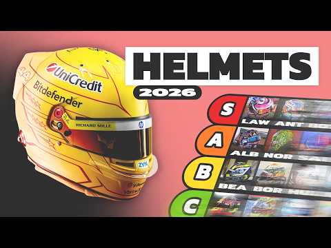 My 2026 Formula 1 Driver Helmet Rankings. (TIER LIST)