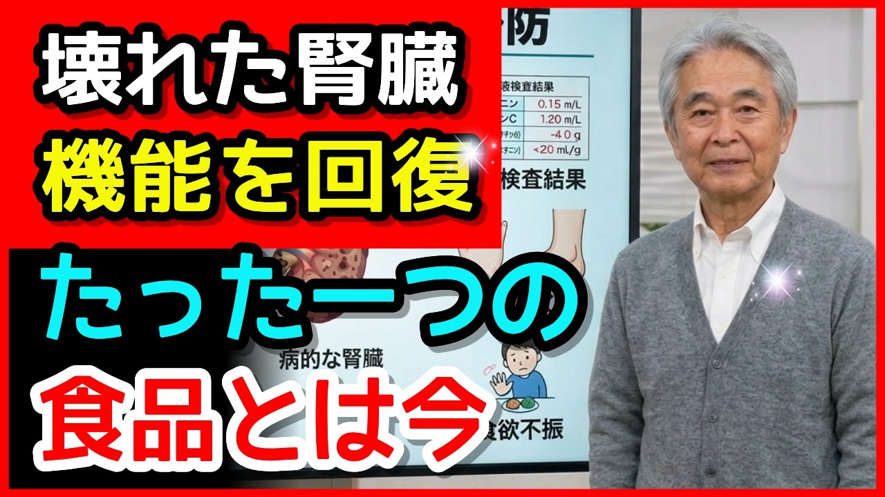 60代から腎機能を本当に回復させた食べ物、実際の研究で証明された唯一の食材とは何か