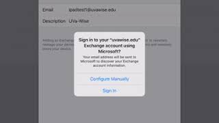 Setting Up UVA Wise Email from the Mail app (iOS 13)