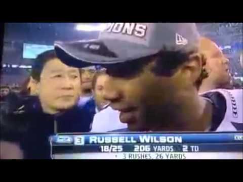 Seattle Seahawks Russell Wilson Super Bowl 2014 Why Not Us Super Bowl
