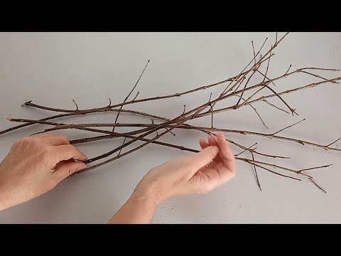 IDEA FÁCIL con RAMAS SECAS 💕 DECORACIÓN CON RAMAS 😊RECICLADO ♻ Artesanato 😍 Arte en casa