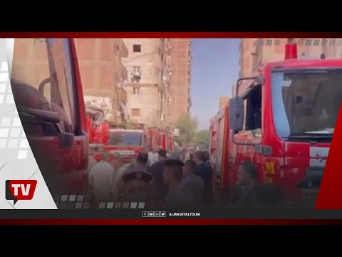 النائب العام يغادر موقع حريق كنيسة أبوسيفين بعد المعاينة الميدانية