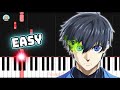 Blue Lock Season 2 OP Boujaku No Charisma EASY Piano Tutorial Sheet Music