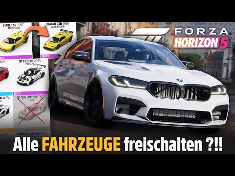 Alle FAHRZEUGE freischalten ?! 🤩 - FORZA HORIZON 5 TIPPS & TRICKS